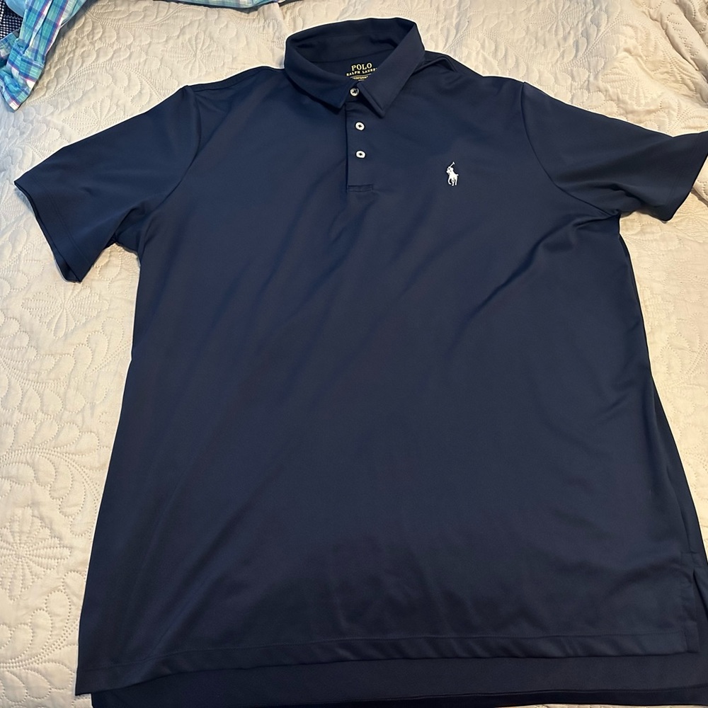 Men’s large navy polo shirt